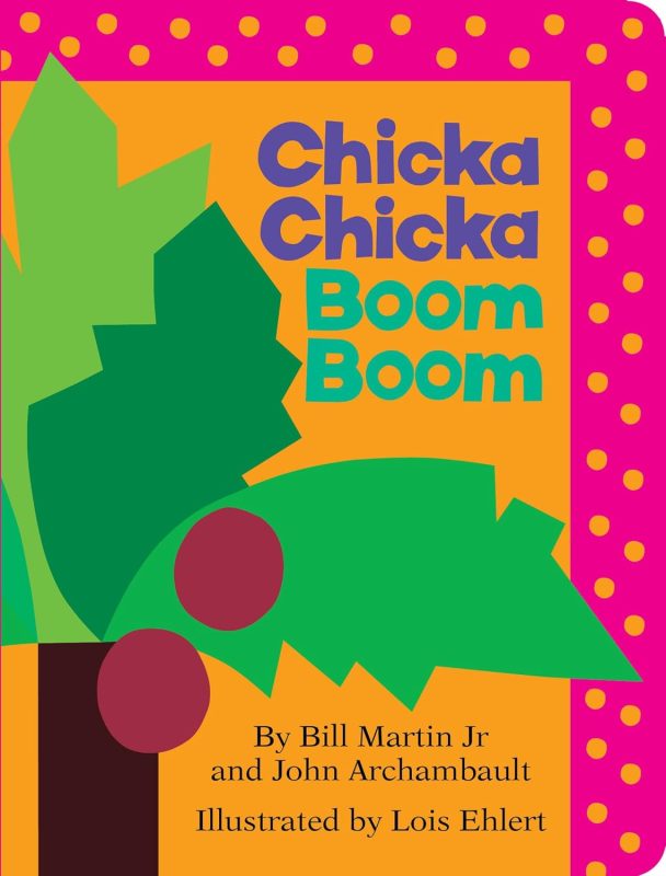 "Chicka Chicka Boom Boom" is a fun story of letters who climb the coconut tree. Chicka chicka boom boom! Will there be enough room? This alphabet story has cheerful pictures and lively rhymes. Written by Bill Martin Jr and John Archambault (Author)